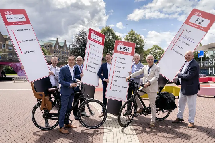 Omgeving Eindhoven krijgt er in één klap vijf snelfietsroutes bij