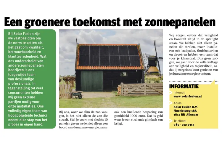 Kies voor de Solar Fusion Aanpak